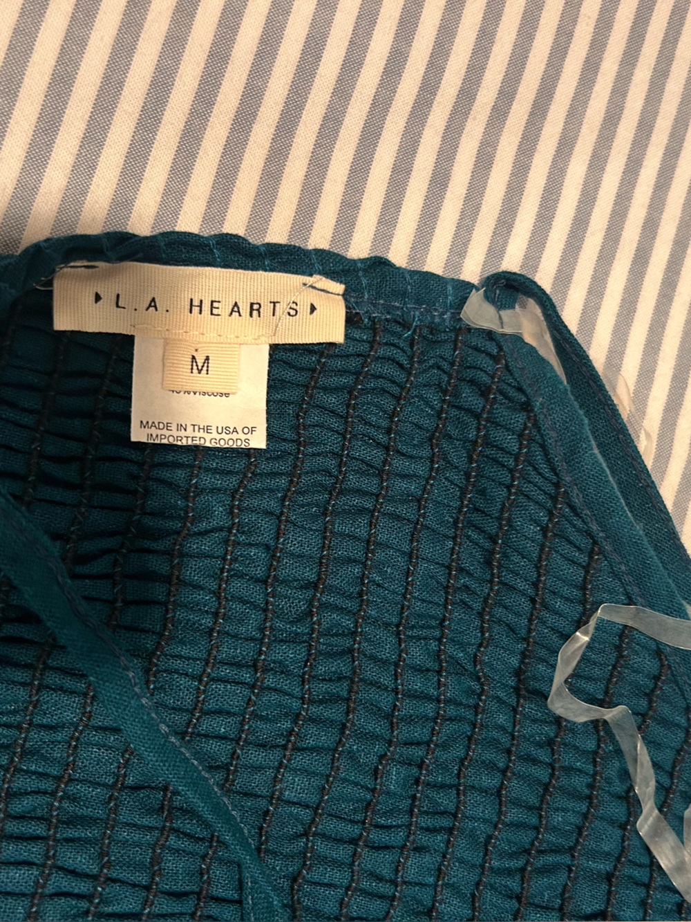 La Hearts Blue Halter Top - Picture 3 of 3